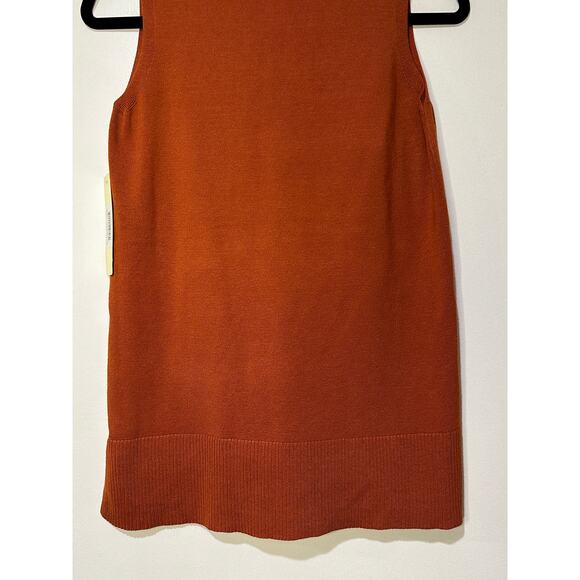 Cyrus Women's Size XS Knit Sweater Vest Firecracker Rust V-Neck New w/ Tags - Picture 9 of 11